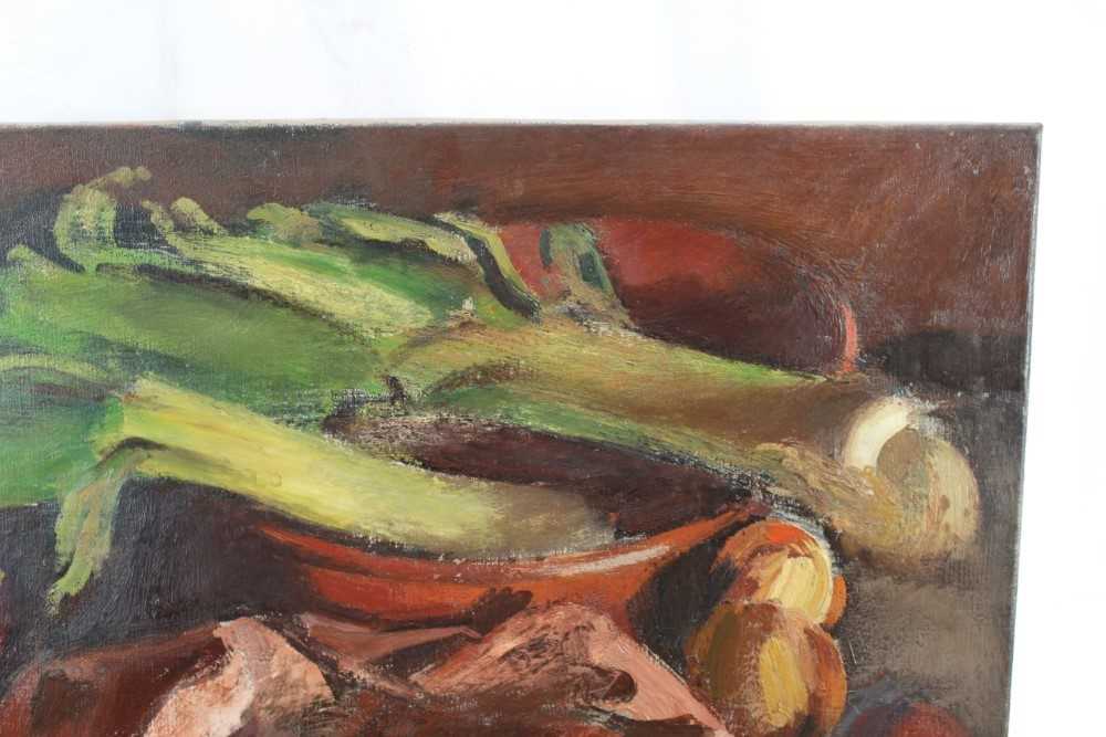 Bernard Meninsky (1891-1950) oil on canvas still life study- onions and leeks - Bild 5 aus 17