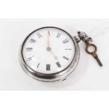 George IV gentlemen's silver pair-cased pocket watch by Thomas Bates of Market Harborough, the fusee