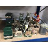 Group of Winstanley cats, Lilliput Lane and other items