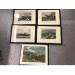Selection of pictures and a pears print