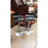 Pair chrome vintage bar stools