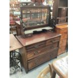 Edwardian dressing chest with associated mirror back