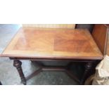 Victorian walnut library table