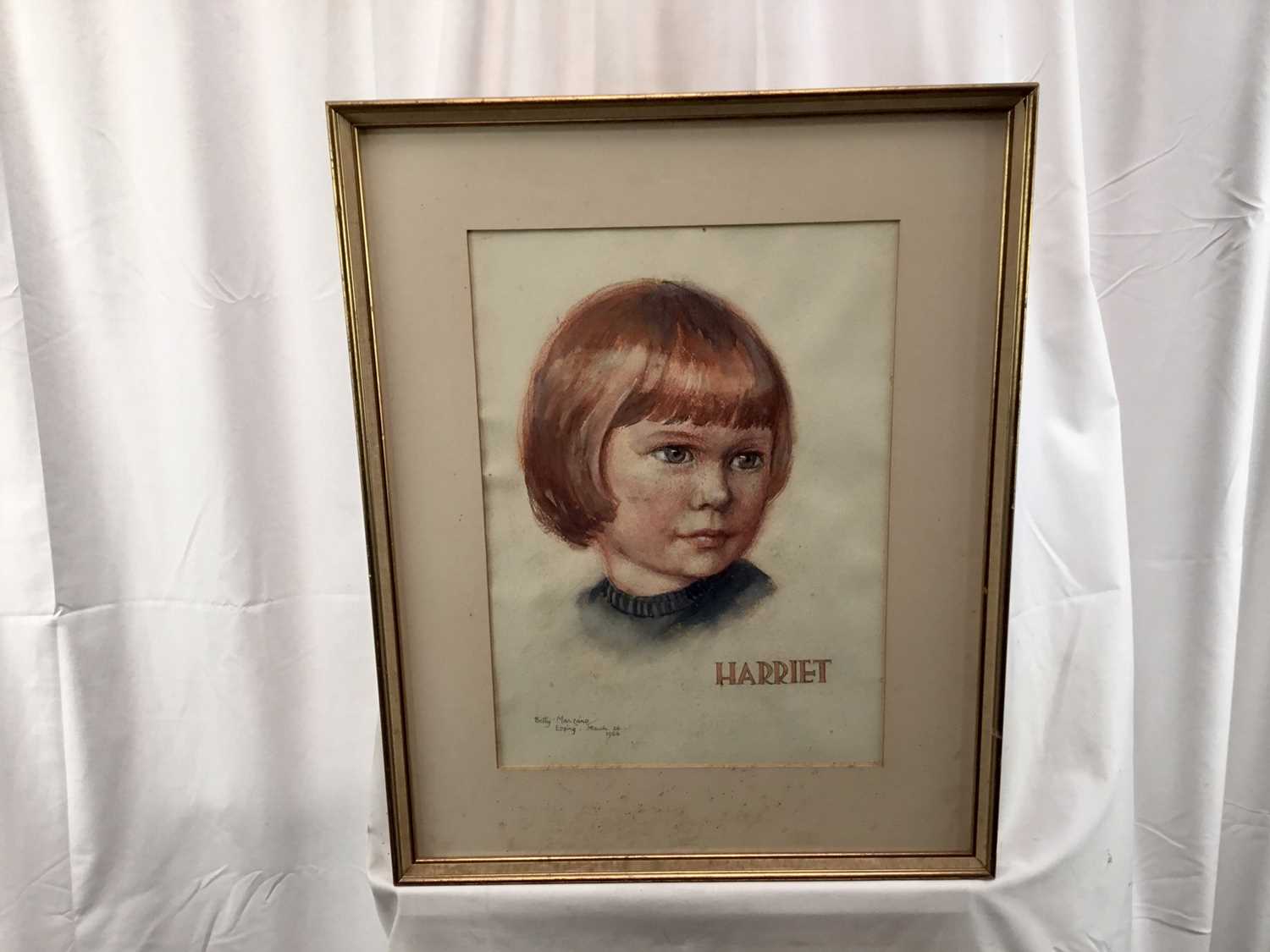 Two watercolour portraits of children, both signed - Image 2 of 8