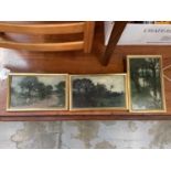 Group of three early 20th century oil on board landscapes