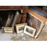 Group of pictures, including 19th century prints, etc