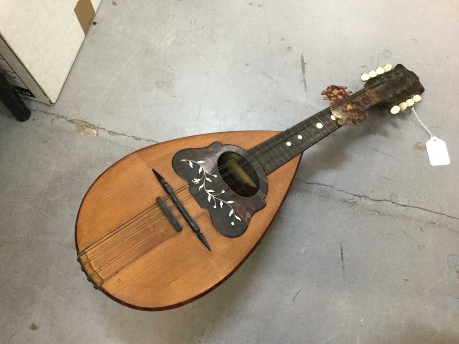 Old Mandolin with paper label to interior