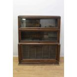 Globe Wernicke type beech three tier bookcase