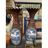 Huge pair of 19th century Japanese porcelain vases