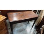 Victorian mahogany hall table with two drawers