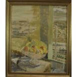 M. Inez Shepherd after Winifred Nicholson oil on canvas - ‘Summer Fruits’, 50cm x 60cm, monogrammed