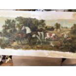Oil on board unframed picture "horses and cattle", signed Lapin 1989
