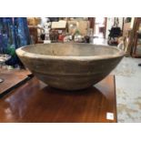 Turned sycamore dairy bowl