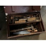 Box of antique tools