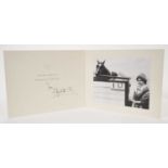 H.M.Queen Elizabeth The Queen Mother, signed 1964 Christmas card with gilt crown to cover, photograp