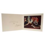 H.M.Queen Elizabeth The Queen Mother, signed 1954 Christmas card with gilt crown to cover, splendid