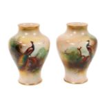 Small pair Worcester vases