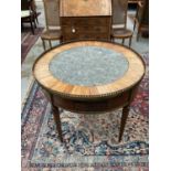 19th century French marble topped circular center table