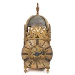 Early 18th century brass lantern clock by Smorthwait, Colchester