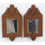 Pair of late 19th / early 20th century French wall mirrors