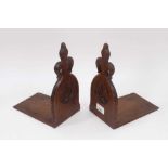 Pair of Arts and Crafts gothic bookends, in the ecclesiastical style