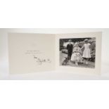 H.M.Queen Elizabeth The Queen Mother, signed 1960 Christmas card with gilt crown to cover, splendid