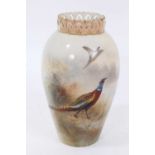 James Stinton pheasant vase