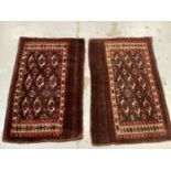 Pair of Tekke rugs, one other