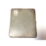 1930s Earl's silver armorial cigarette case by Mappin and Webb (Birmingham 1937) with engraved Coron