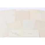 H.M.Queen Elizabeth The Queen Mother, collection of 10 handwritten notes