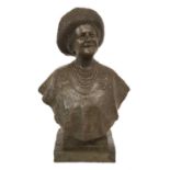 *Oscar Nemon (1906-1985) bronze resin bust of H.M.Queen Elizabeth The Queen Mother