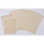 H.M.Queen Elizabeth The Queen Mother, collection of 12 handwritten notes