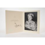H.M.Queen Elizabeth The Queen Mother, signed 1959 Christmas card with gilt crown to cover, photograp