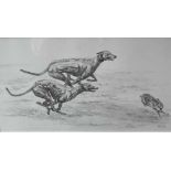 Mandy Dearsley, contemporary, pencil drawing - The Great Escape, signed, 20cm x 37cm, in glazed fram