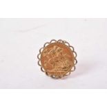 G.B. - Gold Sovereign set in 9ct pendant mount George V 1912 (N.B. Total wt. 8.9 gms) (1 coin)