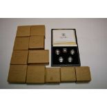 World - Royal Mint issued silver proof coins and sets to include G.B. Piedfort 5p 1990, two coin 5p