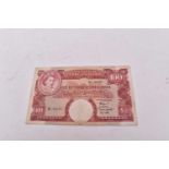 East Africa - Red on multicolour 100 Shilling banknote N.D. (1958-1960) prefix N.1 (N.B. Rev: with p