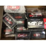 Five boxes of boxed die cast fire engines