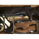 Pair of ladies' black leather boots by Marretta Italian size 5, as new. gentlemen's Ducker & Son lig