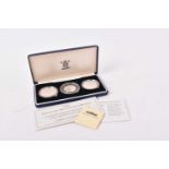 G.B. - Royal mint 1994 silver proof three coin set, commemorating World War II 50th Anniversary 1991