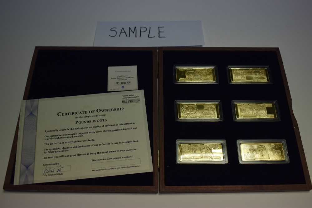 World - Mixed gold-plated commemorative coin sets in boxes and folders of issue to include Philip Du - Bild 5 aus 7