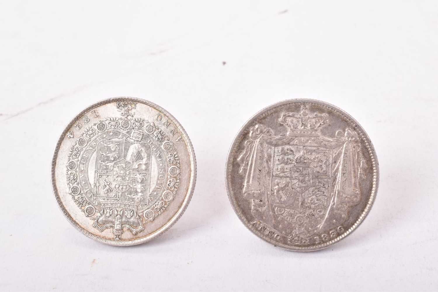 G.B. - Silver Half Crowns to include George IV 1824 2nd reverse (N.B. Obv: Scratch to left of neck)