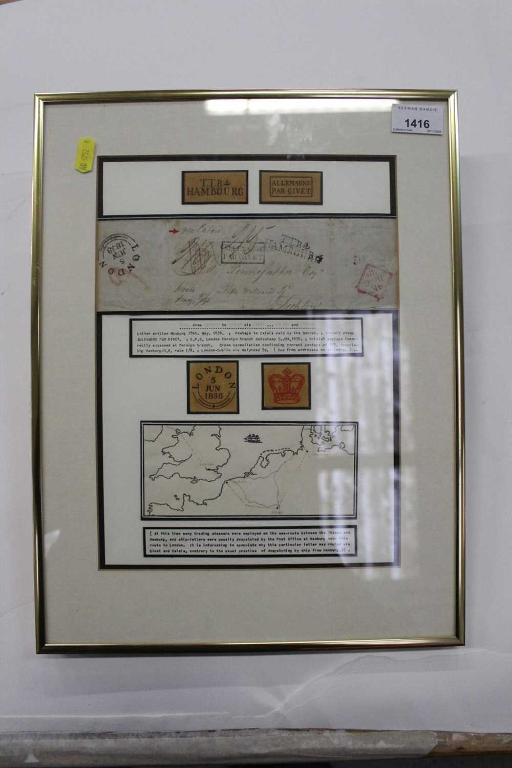 Postal History - Two well presented framed ship letters