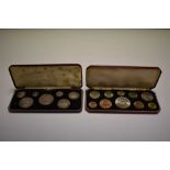 World - Mixed coinage to include G.B. Victoria silver seven coin 'Specimen Set' 1887