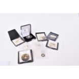 World - Mixed small gold coins to include three at 14ct (Total wt. 1.5 gm) two at 22ct (Total wt. 1