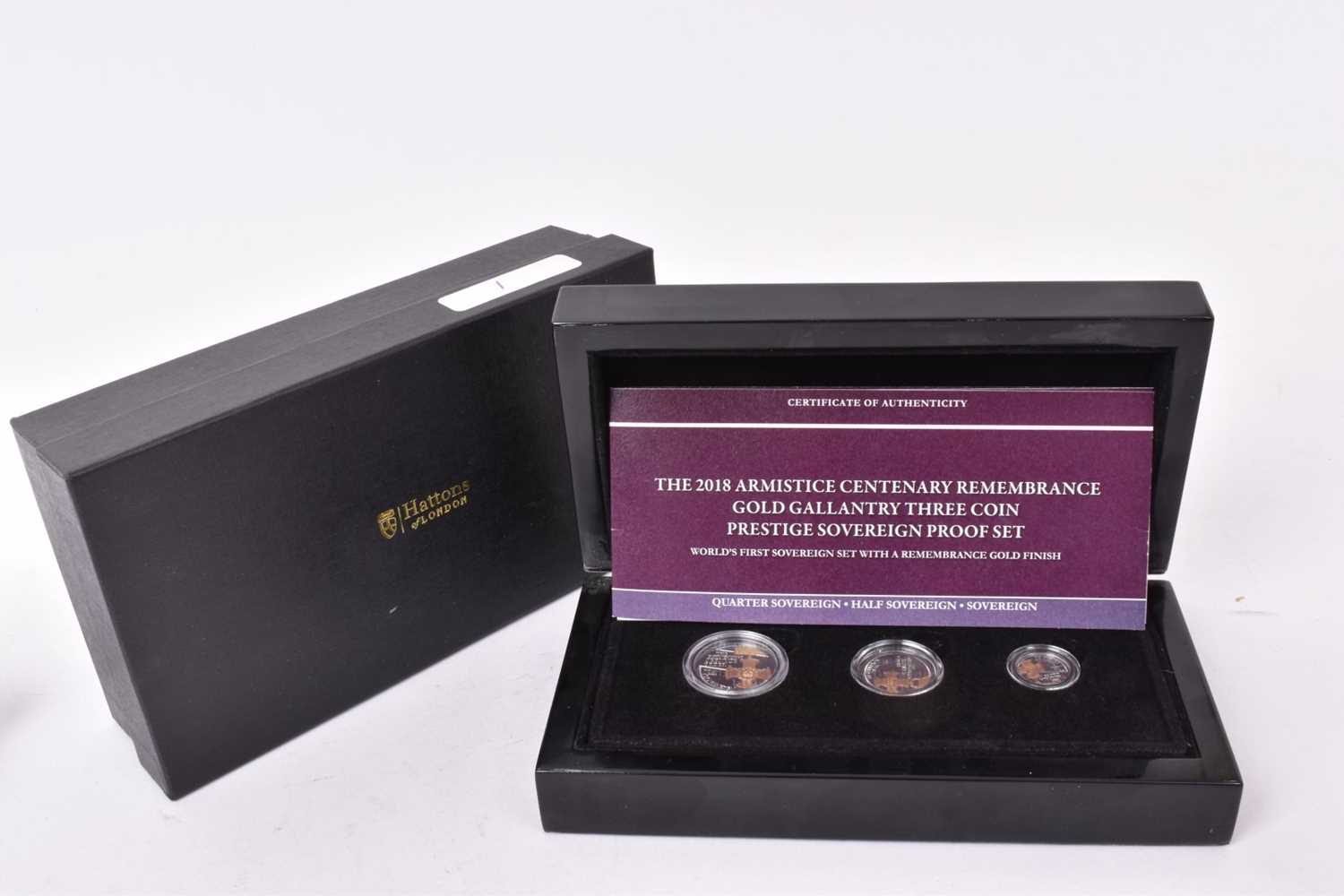 Tristan Da Cunha - Hattons prestige gold Sovereign proof set commemorating 'The 2018 Armistice