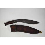 First World War Gurka Kukri with Ordanance marked blade dated 1915 in original leather mounted sheat