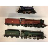 Railway selection of O and OO gauge locomotives, tenders and rolling stock plus track,..