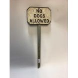 Vintage sign - No Dogs Allowed