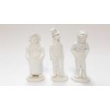 Three Royal Worcester menu holders from the Down and Out series